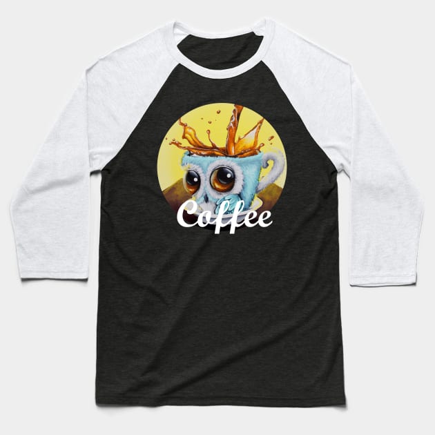 coffee Baseball T-Shirt by Artelies202